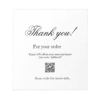Thank you for purchase pink family business detail notizblock