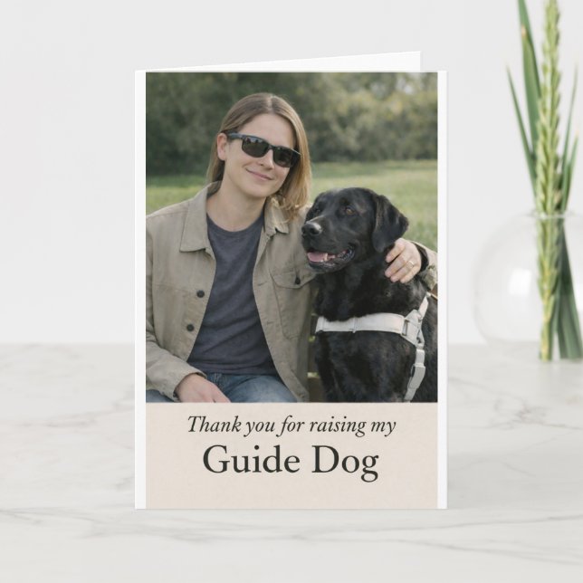 Thank You for Raising My Guide Dog – Black Lab Karte (Vorderseite)