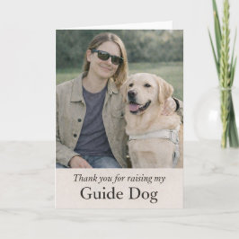 Thank You for Raising My Guide Dog – Puppy Raiser  Karte