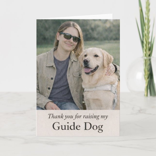 Thank You for Raising My Guide Dog – Puppy Raiser  Karte (Vorderseite)