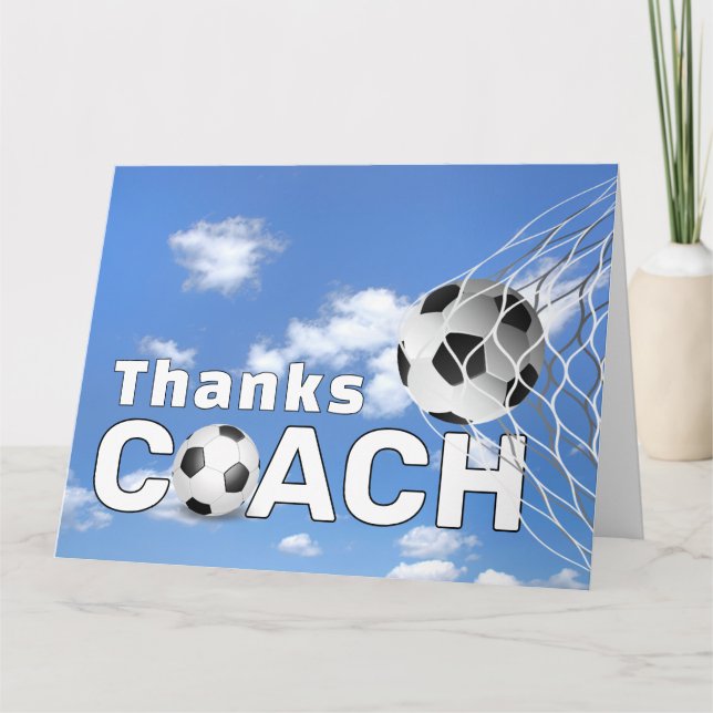 Thank You for Soccer Coach Karte (Vorderseite)