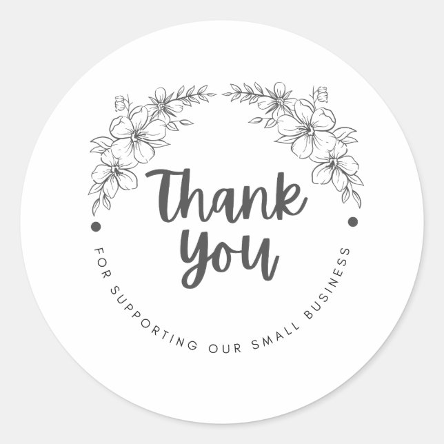 Thank You for Supporting My Small Business Sticker (Vorderseite)