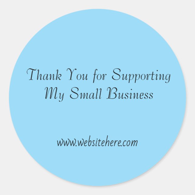 Thank You for Supporting My Small Business Sticker (Vorderseite)
