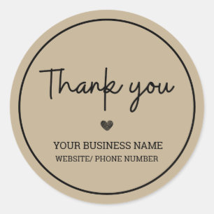 Thank you for supporting our small business runder aufkleber