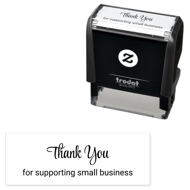 Thank You for Supporting Small Business Template Permastempel (Beispiel)