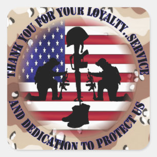 Thank you for your Loyalty ....... Quadratischer Aufkleber