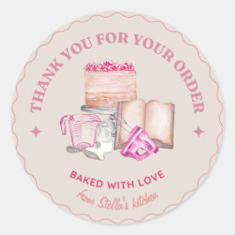 Thank you for your order Bakery Runder Aufkleber