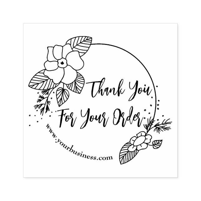 Thank You For Your Order Business Gummistempel (Prägung)