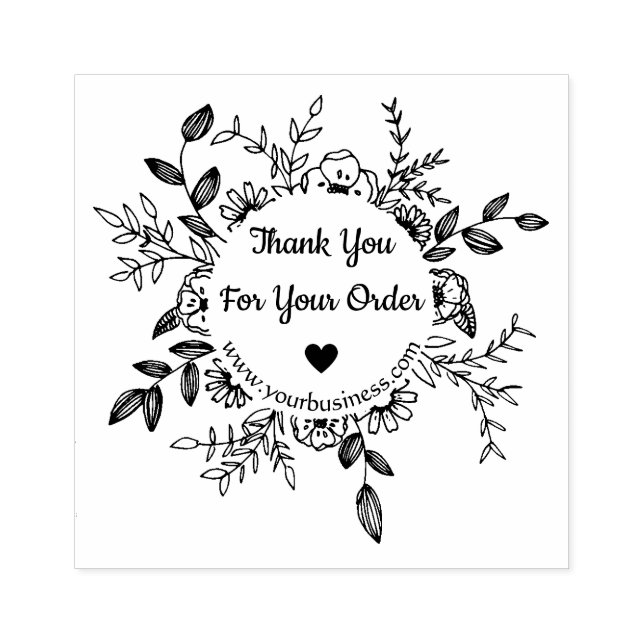 Thank You For Your Order Business Gummistempel (Prägung)