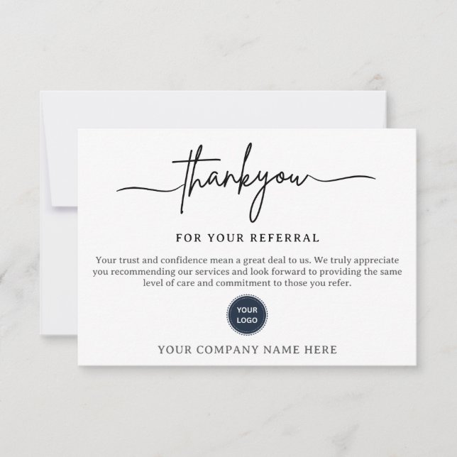 Thank You For Your Referral Card (Vorderseite)