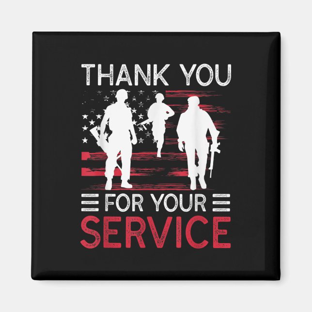 Thank You For Your Service Memorial Day Magnet (Vorne)