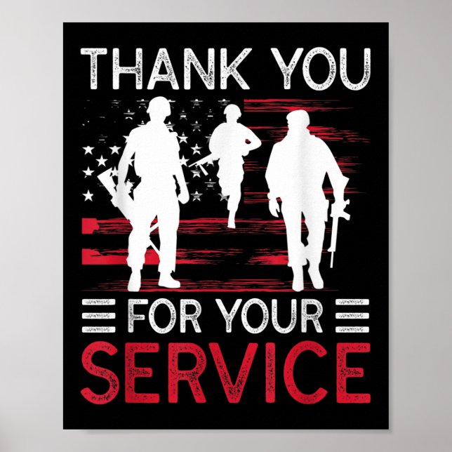 Thank You For Your Service Memorial Day Poster (Vorne)