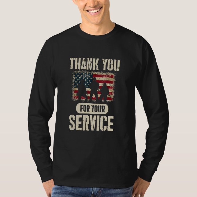 Thank You for Your Service Patriotic Veterans Day T-Shirt (Vorderseite)