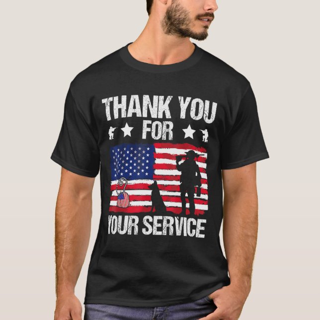 Thank You For Your Service Veterans Belgian Malino T-Shirt (Vorderseite)