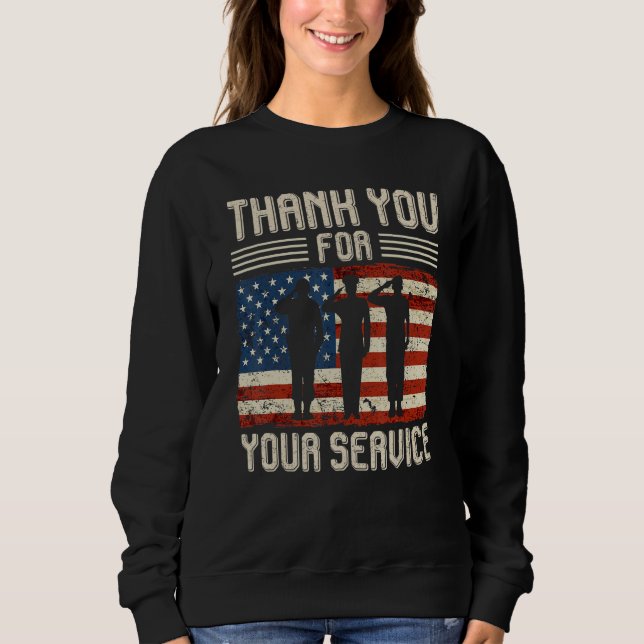 Thank you for your services Patriotic - veterans d Sweatshirt (Vorderseite)