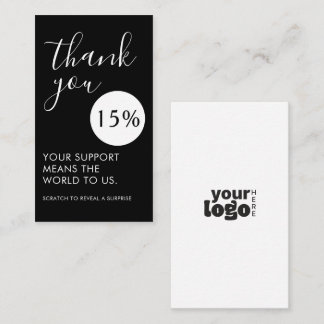 Thank You for Your Support | Discount Voucher Visitenkarte