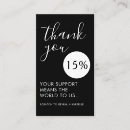 Thank You for Your Support | Discount Voucher Visitenkarte
