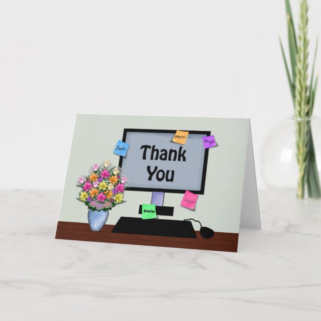 Thank You, Foreign Language, Adminprofessional Dankeskarte (Vorderseite)