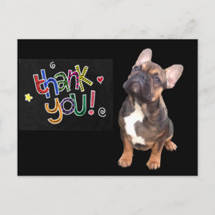 Thank you  Französische Bulldogge Postkarte