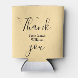 Thank you from add name yellow Pastel boho wedding Dosenkühler