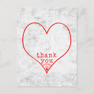 Thank you from the bottom of my heart postkarte