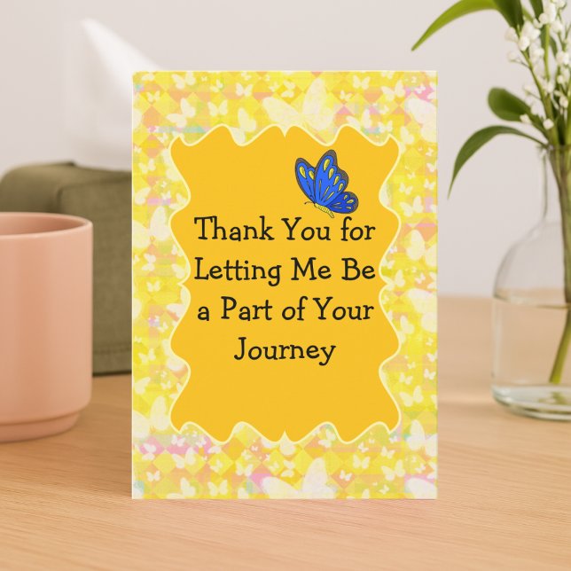 Thank You From Your Therapist – Butterfly Design Dankeskarte (Von Creator hochgeladen)