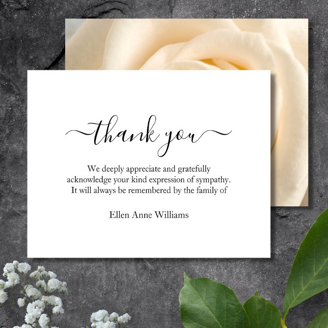 Thank You Funeral Thank You Note Card  Dankeskarte (Von Creator hochgeladen)