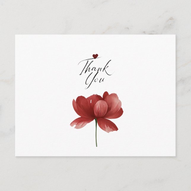 Thank You, Heart A Quiet Thank You Gratitude in Bl Postkarte (Vorderseite)