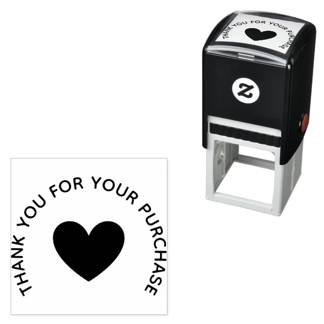 “Thank You” heart Accent Rubber Stamp Permastempel (Beispiel)