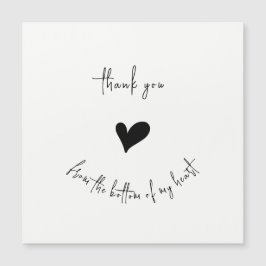 Thank You Heart Minimalist Magnetic Card Magnetkarte