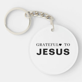 Thank You Jesus | Christian Faith Heart Design Schlüsselanhänger