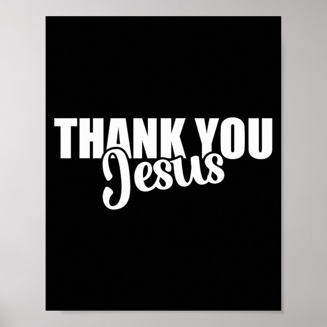 Thank You Jesus Faith Based Christian Bible Gospel Poster (Vorne)