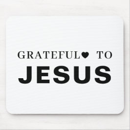 Thank You Jesus Modern Christian Faith Heart Mousepad