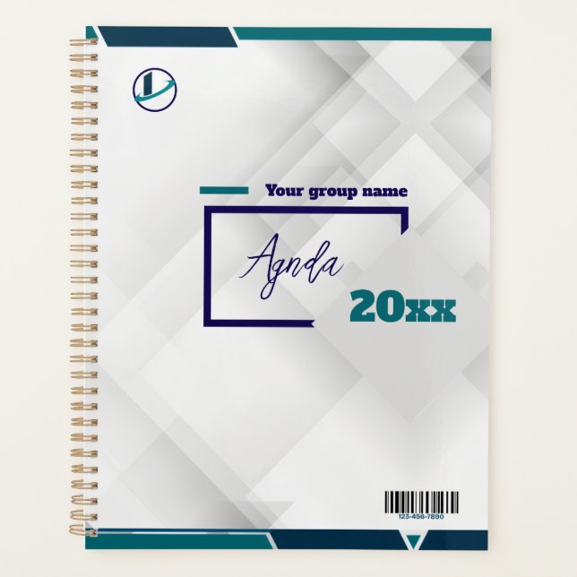 Thank you & Logo & Text personalize Planner Planer (Vorderseite)