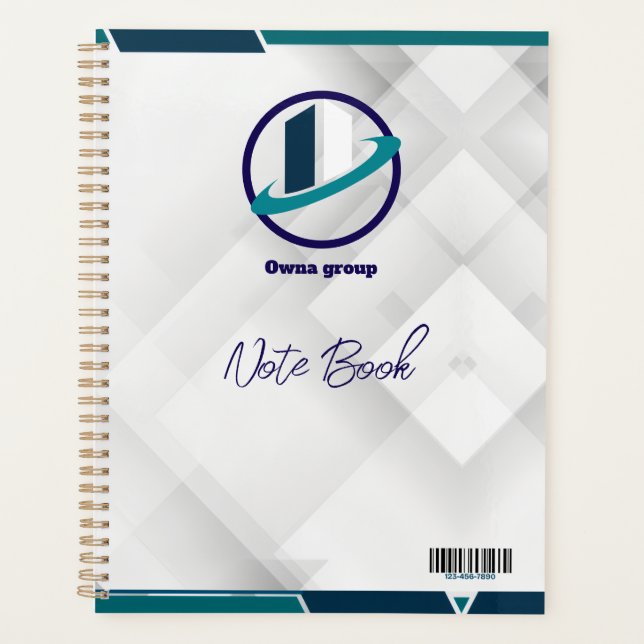 Thank you & Logo & Text personalize Planner Planer (Vorderseite)