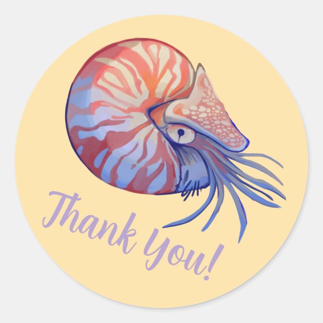 Thank you, Nautilus,  Runder Aufkleber (Vorderseite)