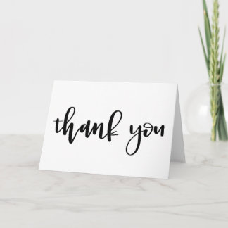Thank You Note Wird Handlettered Calligraphy Karte