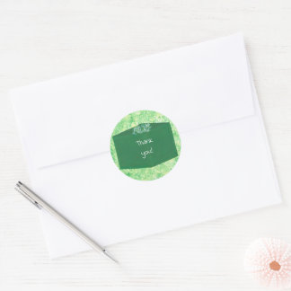 Thank you on Green Christmas Present Stickers