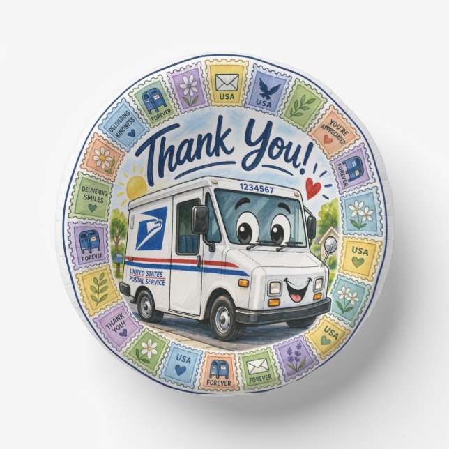 Thank you Postal Workers  Pappteller (Vorderseite)