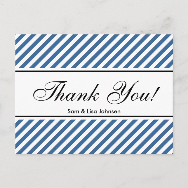 Thank you postcards Wird Blue Strip Postkarte (Vorderseite)