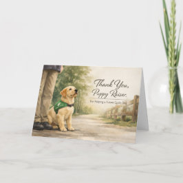 Thank You Puppy Raiser – Guide Dog Puppy Karte