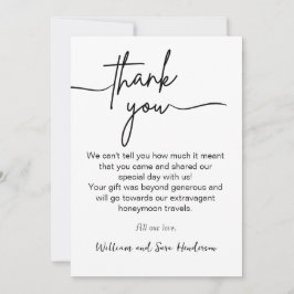 Thank You Script Wedding Photo Thank You Card Dankeskarte
