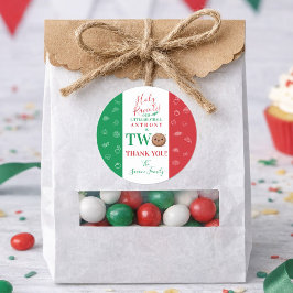 Thank You Second Birthday Party Italian Meatball Runder Aufkleber