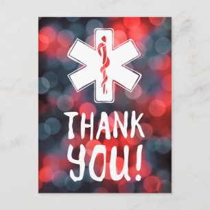 thank you star of life postkarte