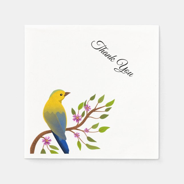 Thank You Star Pastel Gradient Party Paper Napkins Serviette (Vorderseite)