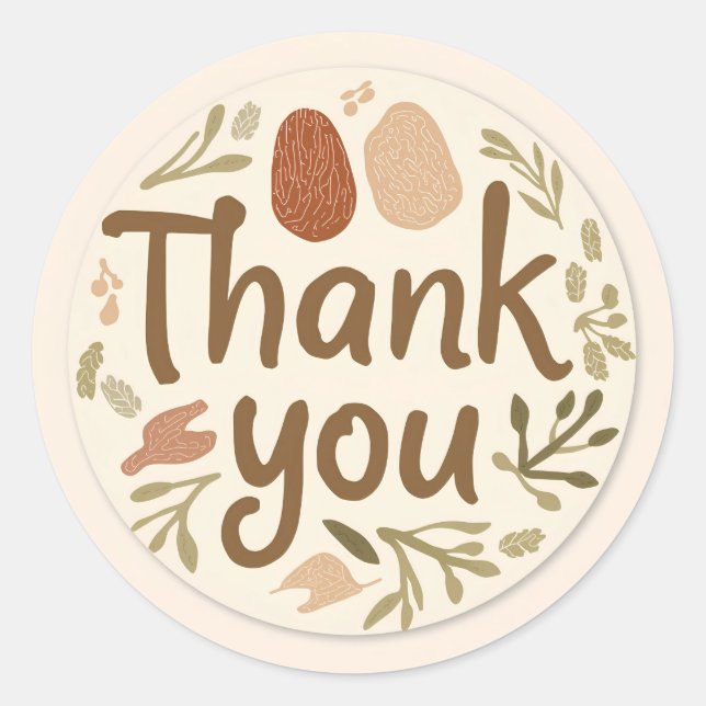 Thank You Sticker for Small Business Packaging (Vorderseite)