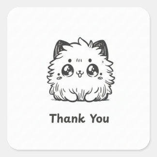 'Thank you sticker' Quadratischer Aufkleber