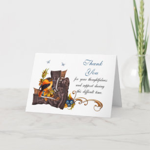 Thank You Sympathy , Loss of Military Serviceman / Dankeskarte