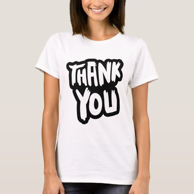 Thank You T-Shirt – Simple & Kind Graphic Tee (Vorderseite)
