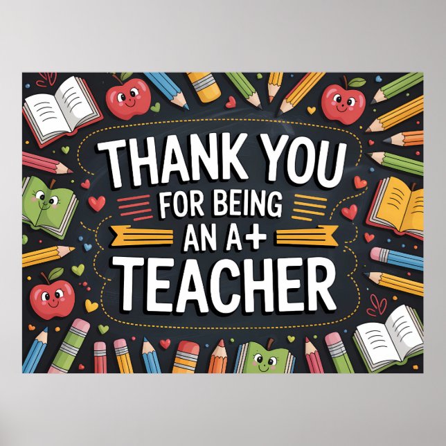Thank you Teacher Appreciation  Poster (Vorne)
